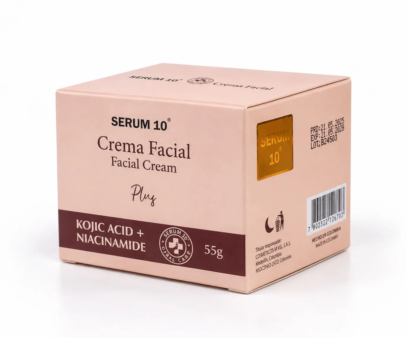 Crema facial con ácido kójico y niacinamida 55 g