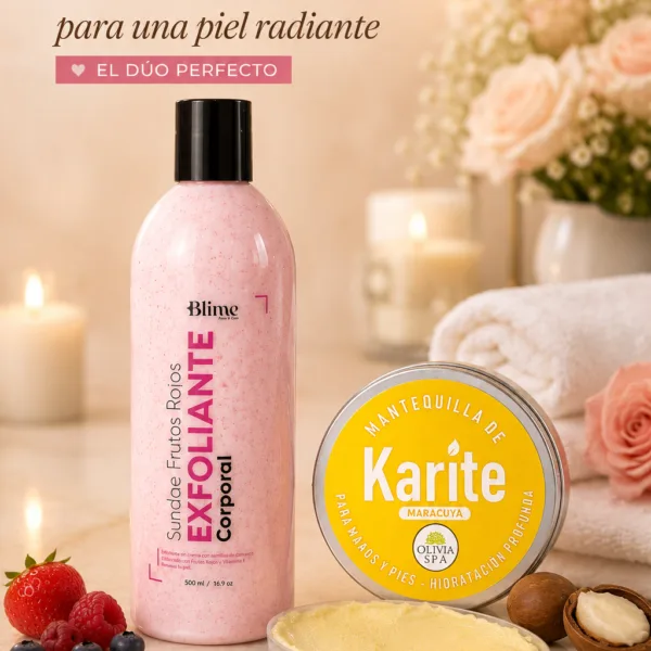 Combo spa corporal: exfoliante 500 ml + mantequilla de karité