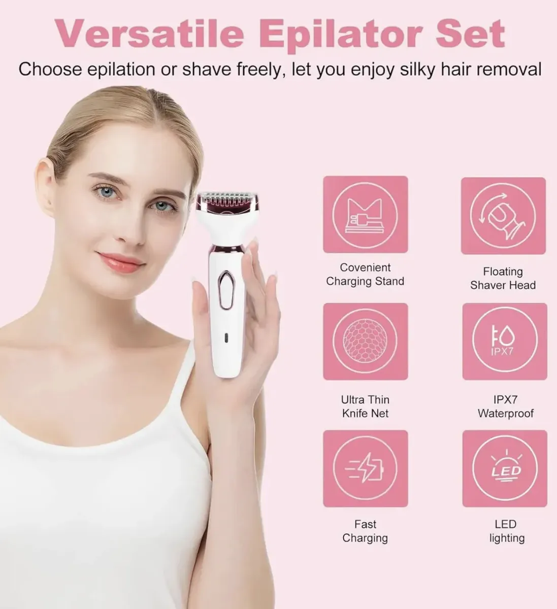 Depiladora recargable 4 en 1 para mujer