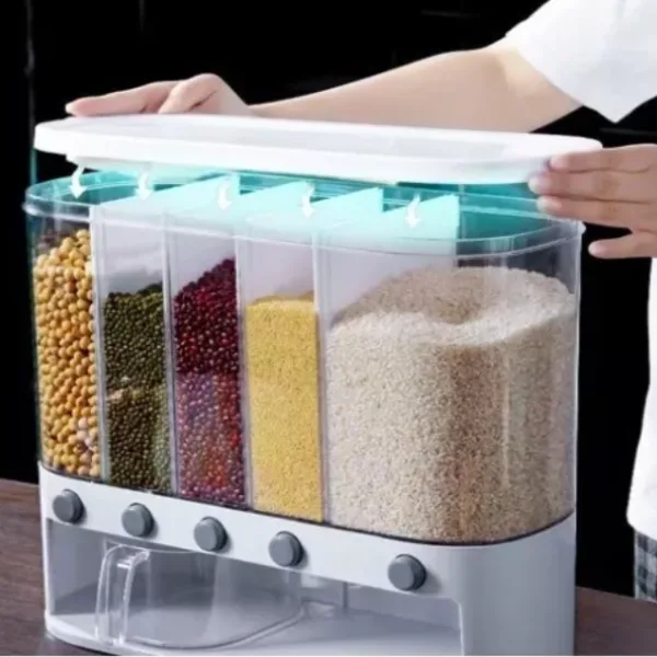 Dispensador de granos de 6 compartimentos