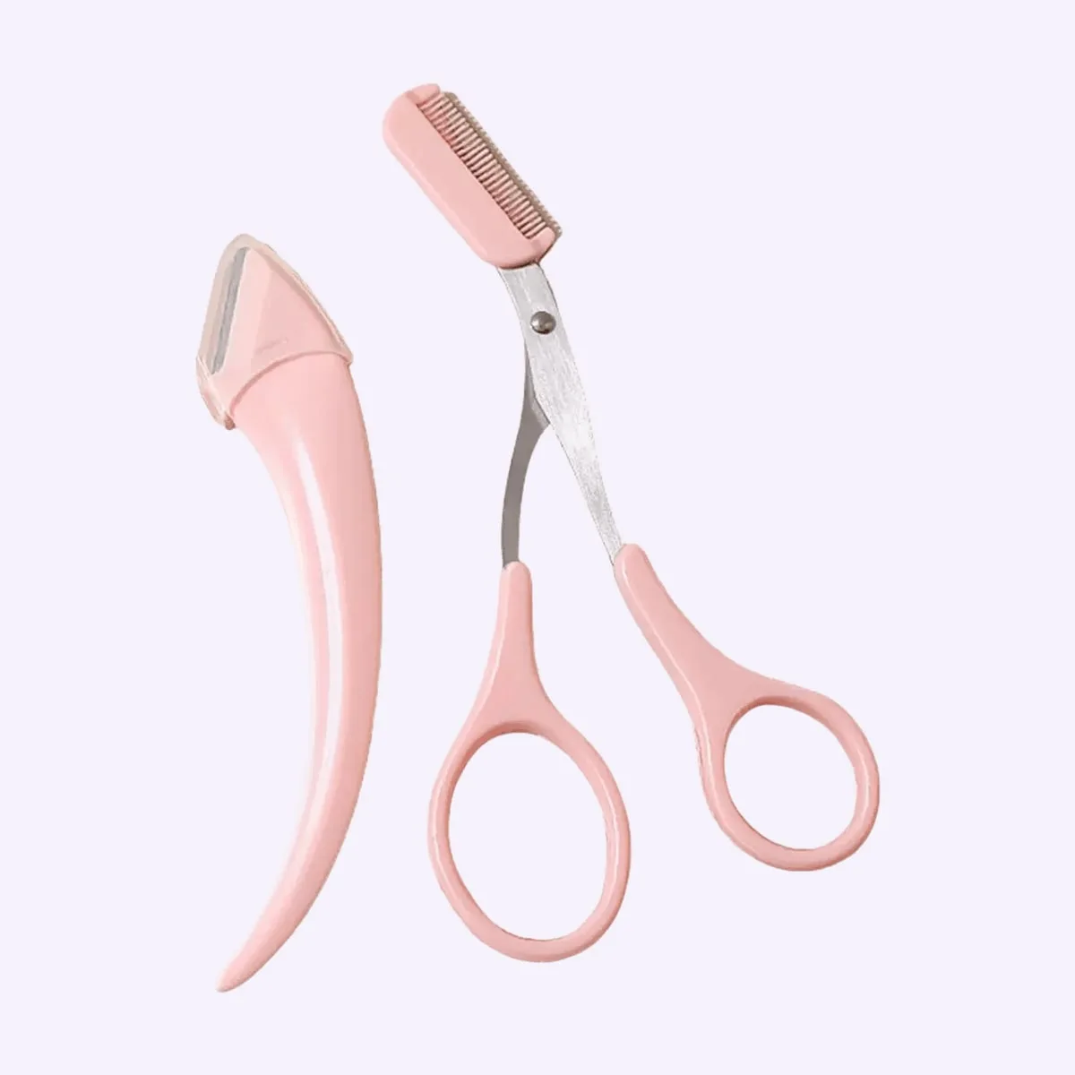 Kit de tijera de cejas con peineta y 2 perfiladores