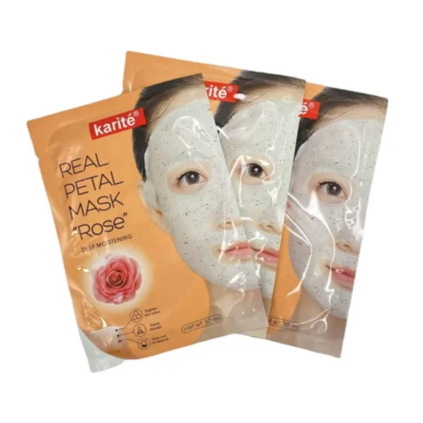 Mascarillas faciales en velo de rosas x5