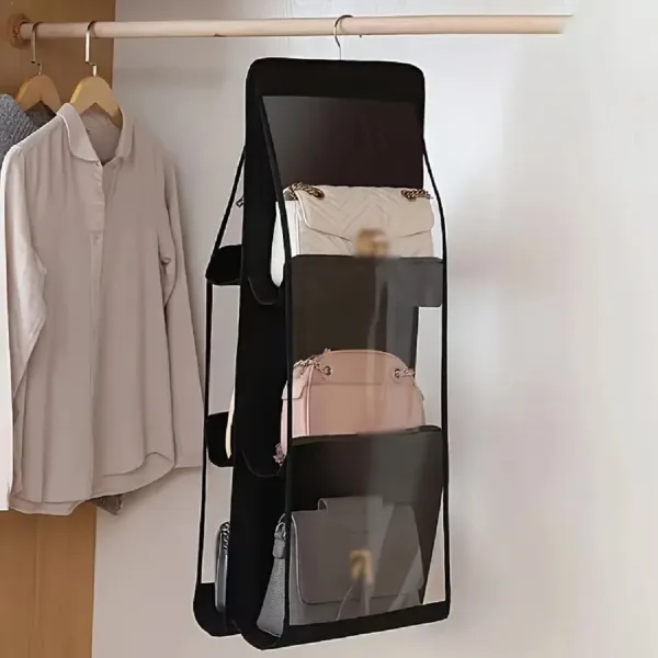 Organizador colgante para bolsos con 6 bolsillos