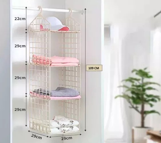 Organizador de closet colgante de rejilla