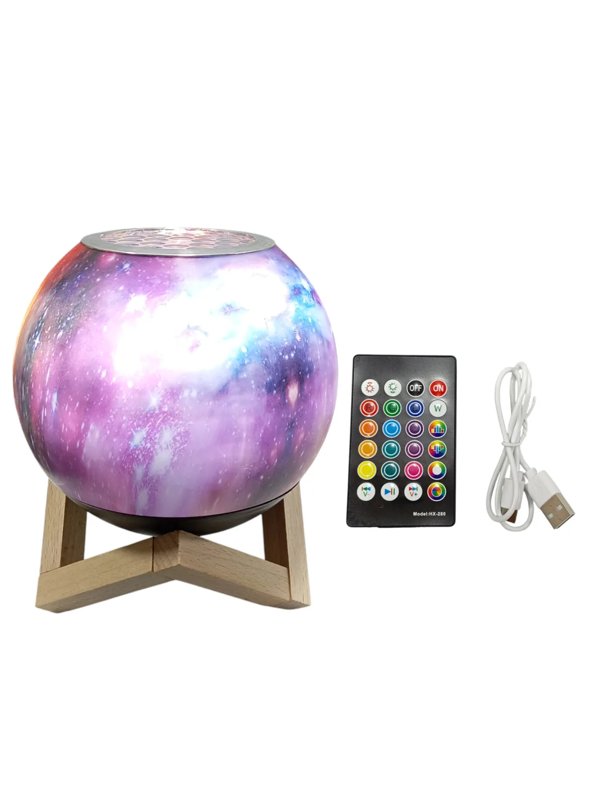 Lámpara galaxia con parlante Bluetooth y control