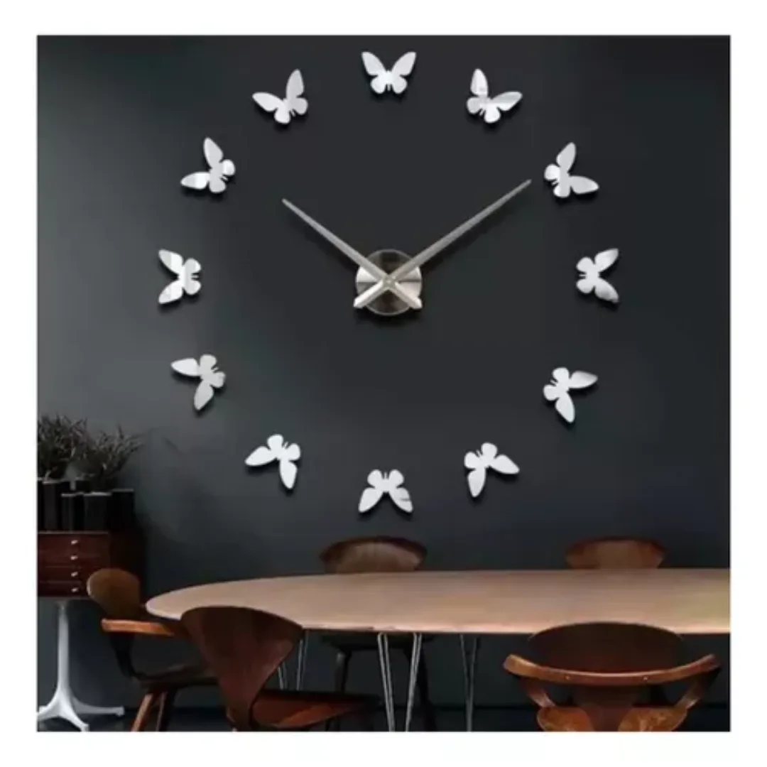 Reloj de pared 3D de mariposas