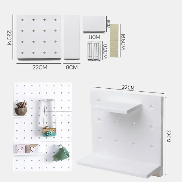 Kit de 4 repisas perforadas de pared