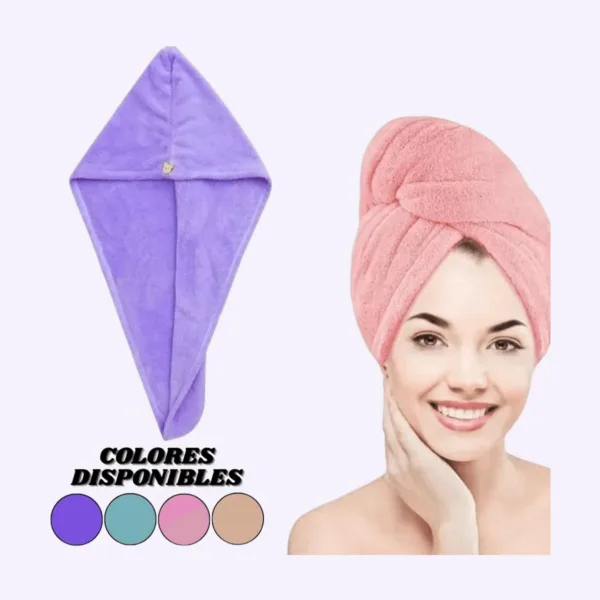 Toalla turbante de microfibra para el cabello