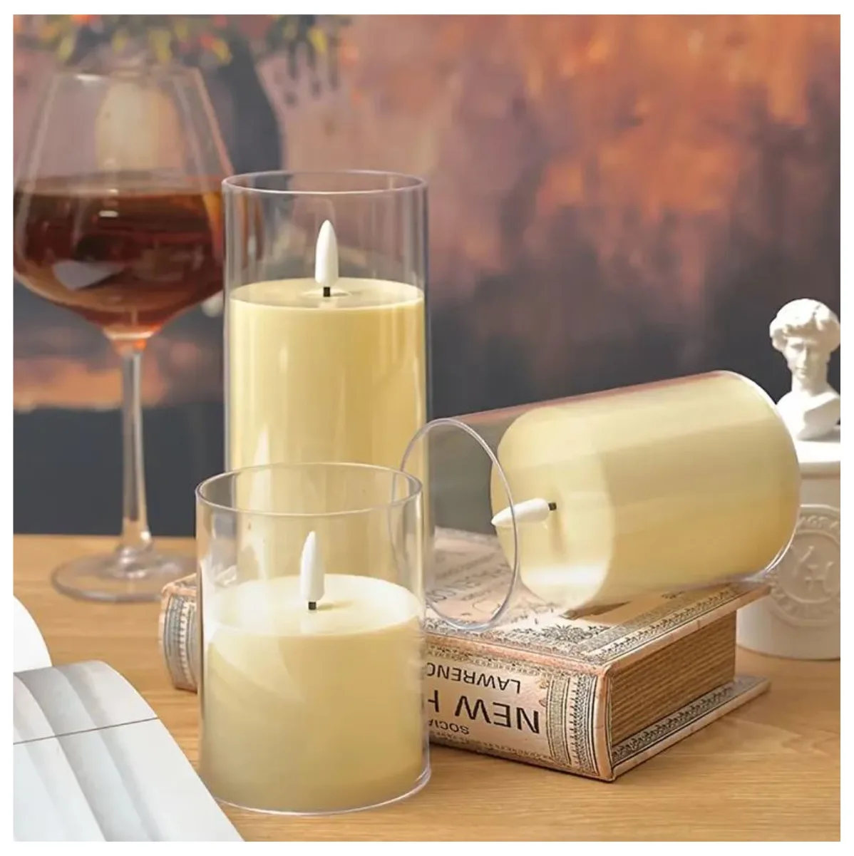 Velas LED sin llama x3