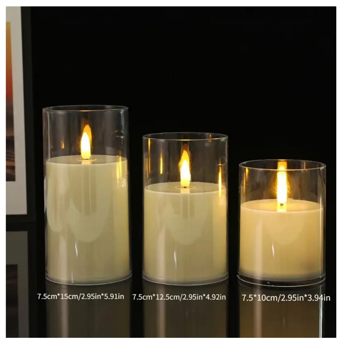Velas LED sin llama x3