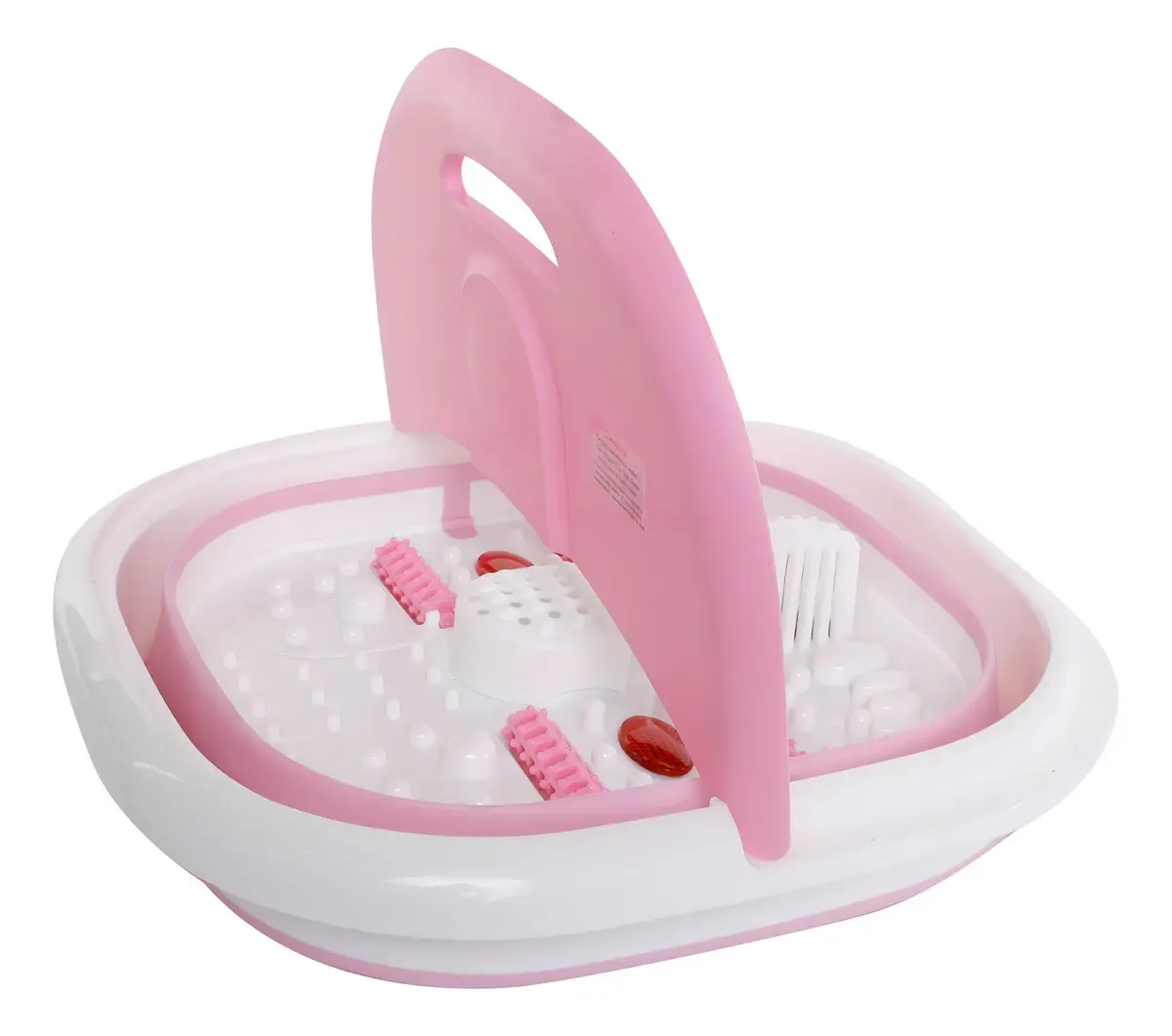 Balde plegable para pies con rodillos de masaje