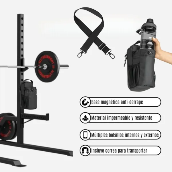 Bolso magnético porta termo para gimnasio