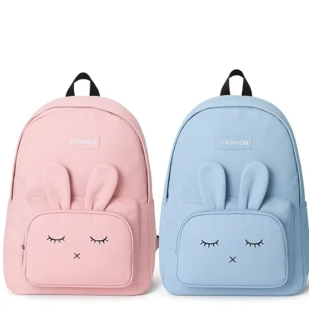 Morral con orejas de conejo en lona impermeable