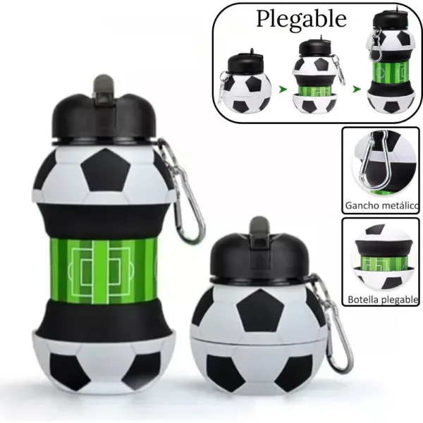 Botella plegable de silicona con diseño de balón