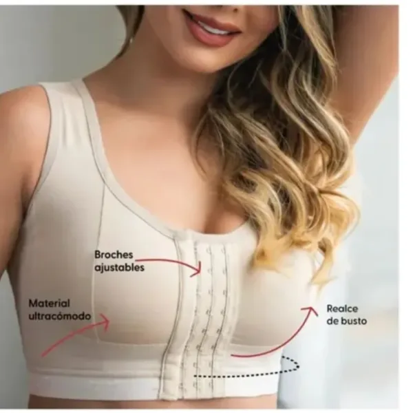 Brasier con refuerzo de espalda y broches frontales