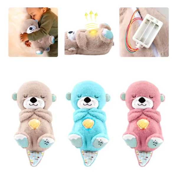 Combo calentador de biberón portátil y peluche nutria