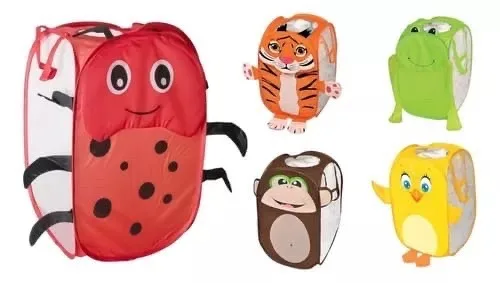 Cesto plegable de animalitos para ropa y juguetes