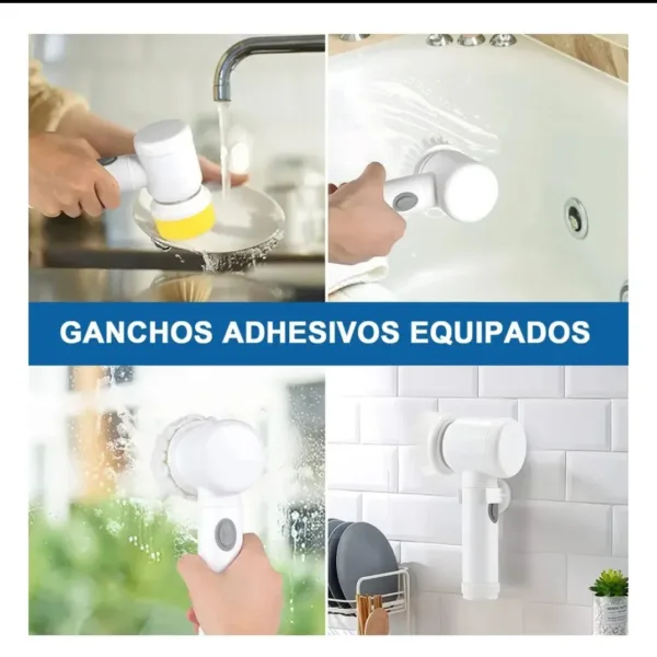 Cepillo eléctrico de limpieza con cabezales