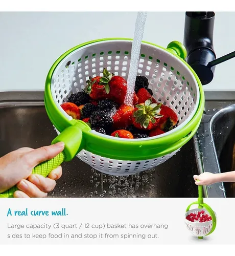 Escurridor giratorio para lavar frutas y verduras