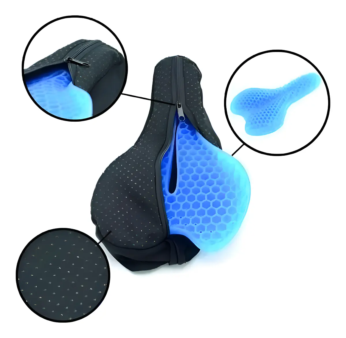 Funda de gel para sillín de bicicleta