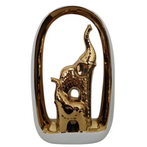 Adorno de cerámica elefante para mesa o repisa