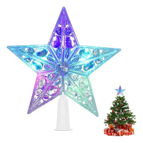 Estrella con luz para la punta del árbol de Navidad
