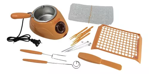 Fundidora de chocolate con moldes