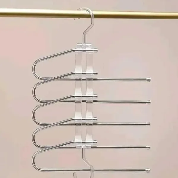 Gancho para 5 pantalones ahorrador de espacio