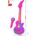 Guitarra de juguete con micrófono, luces y sonido