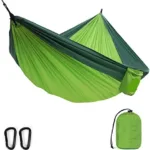 Hamaca de camping con bolsa y mosquetones