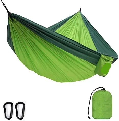Hamaca de camping con bolsa y mosquetones