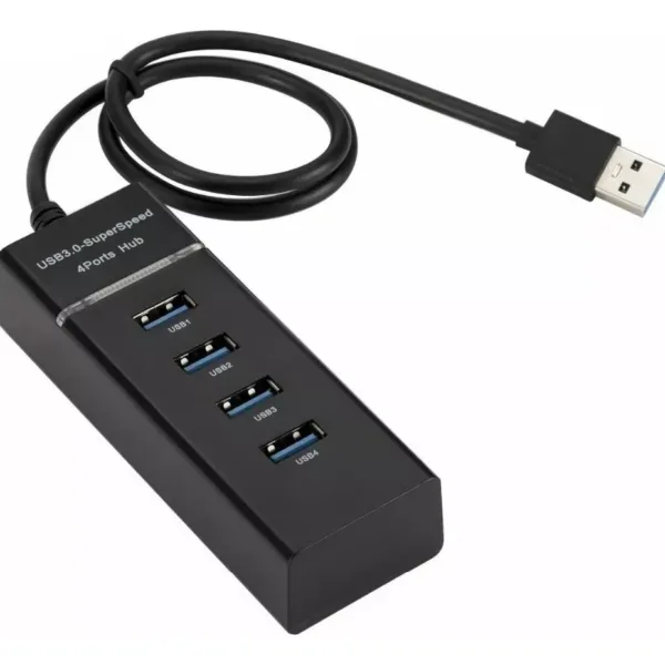 Hub USB de 4 puertos con luz LED