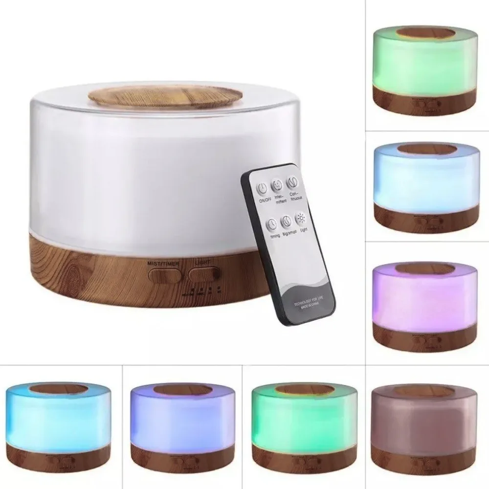 Humidificador difusor de aromas de 500 ml con luces