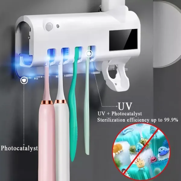 Irrigador dental recargable y dispensador de crema