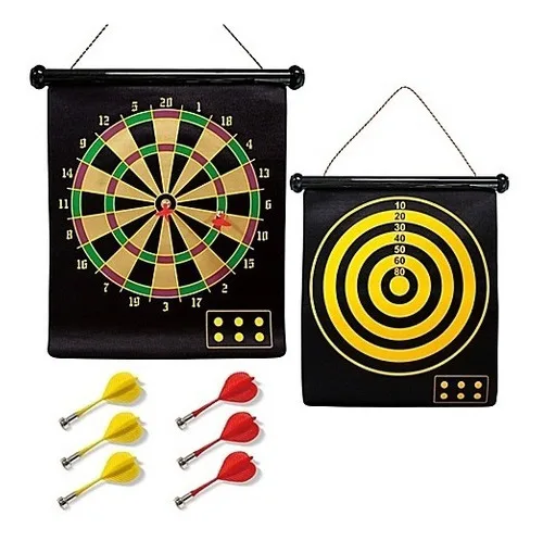 Juego de dardos magnéticos con tablero doble cara