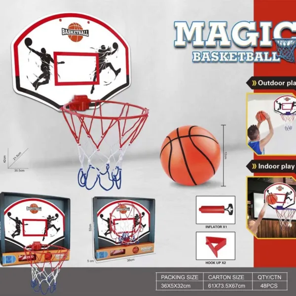 Aro de baloncesto para colgar en la puerta