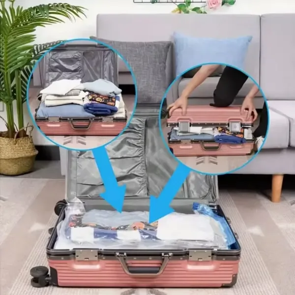 Kit de 5 bolsas al vacío para ropa con bomba manual
