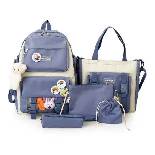 Kit de mochila escolar con bolsos y estuche