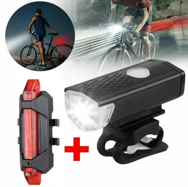 Kit de luces LED recargables para bicicleta