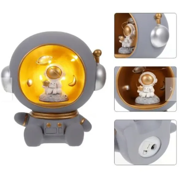 Alcancía astronauta con luz decorativa