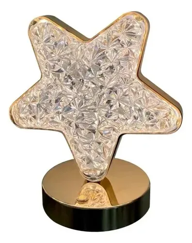 Lámpara de mesa estrella recargable y táctil