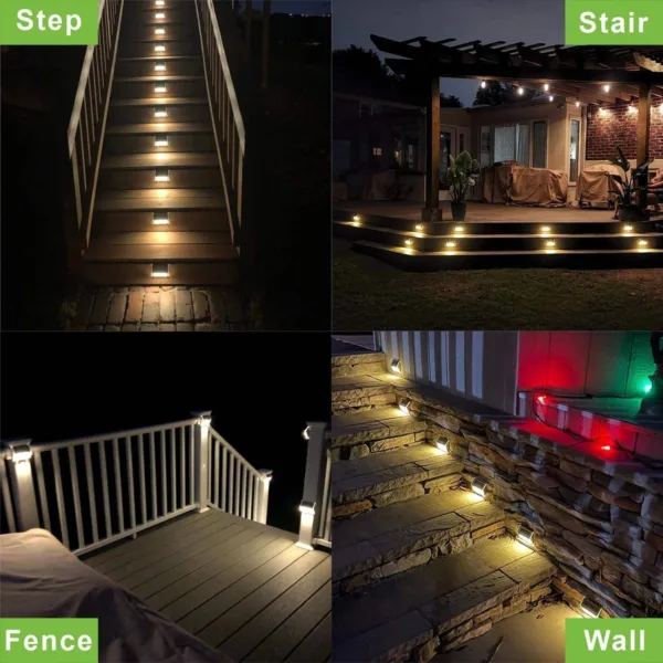 Lámpara solar de pared para exterior con 20 LED