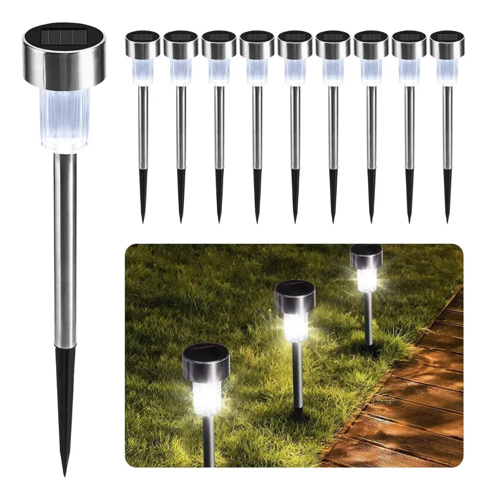 Set de luces solares de estaca para jardín