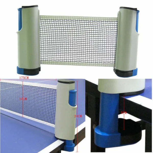 Red de ping pong retráctil para cualquier mesa