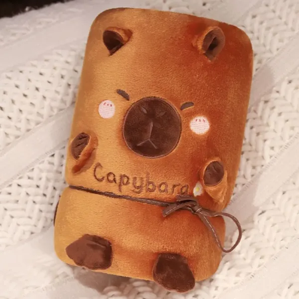 Manta de peluche capibara