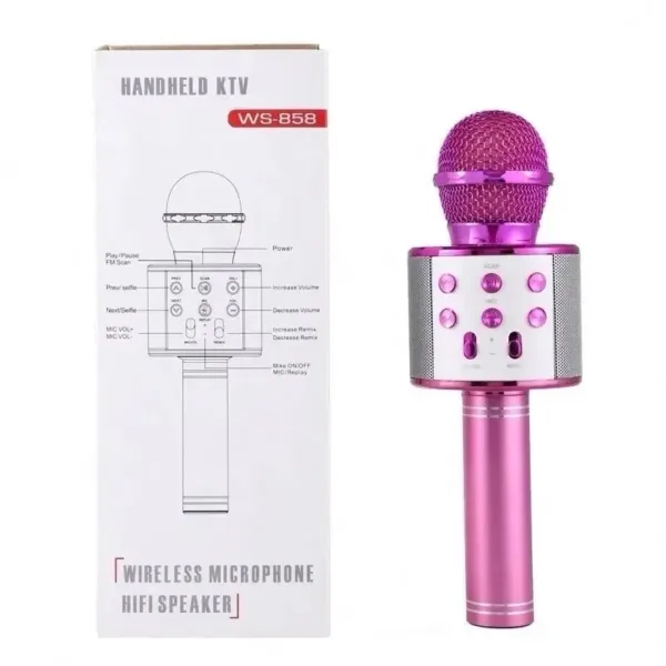 Micrófono karaoke con parlante bluetooth