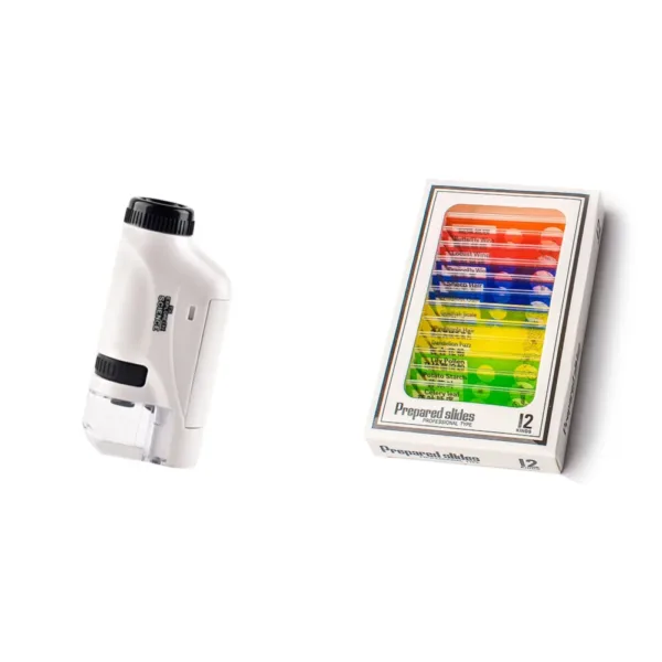 Microscopio de bolsillo para niños con luz LED