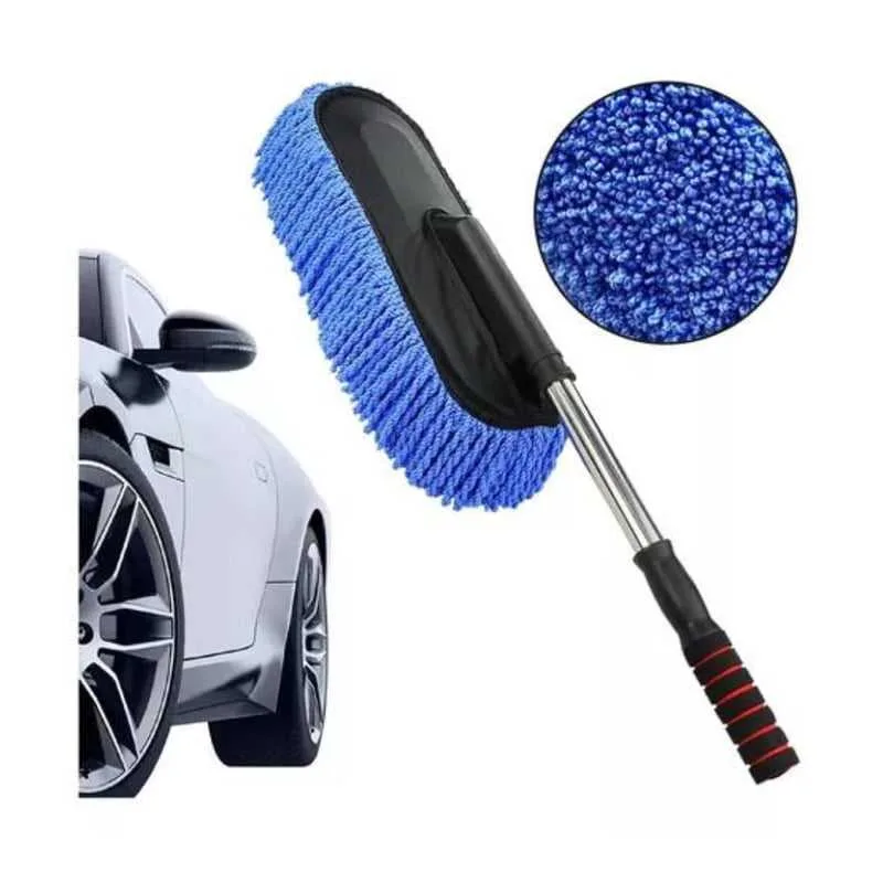 Plumero de microfibra para carro con mango largo
