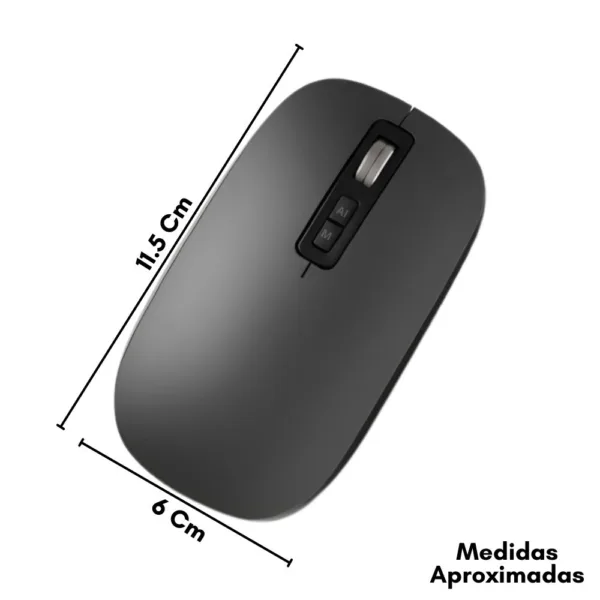 Mouse inalámbrico recargable 2 en 1 con dictado por voz
