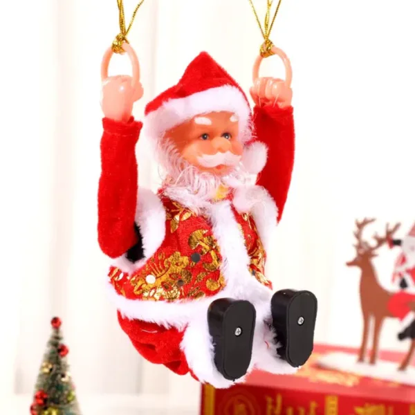Papá Noel en paracaídas giratorio con música